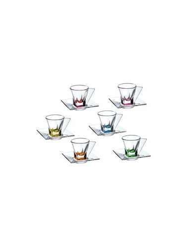 FUSION SET 6 TASSES A CAFE COULEURS