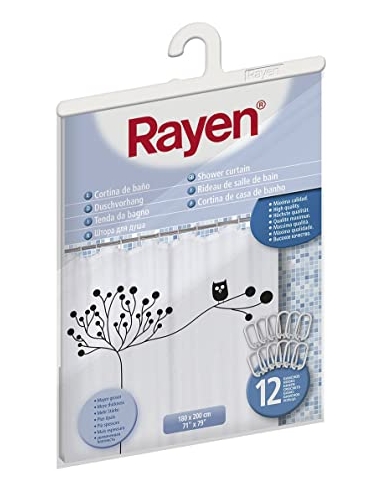 RIDEAU SALLE DE BAIN 180X200CM PEVA OWL