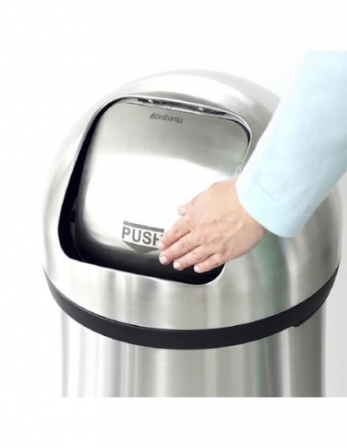 PUSH BIN POUBELLE 60L   matt steel