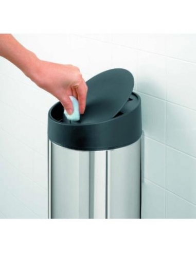 POUBELLE SLIDE 5L BRILIANT STEEL