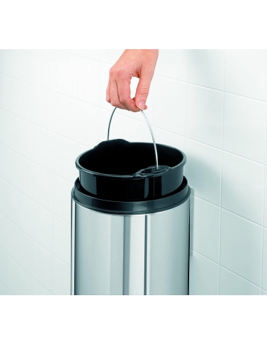 POUBELLE SLIDE 5L BRILIANT STEEL