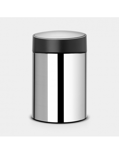 POUBELLE SLIDE 5L BRILIANT STEEL